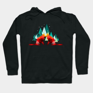 Geometric cat colorful design Hoodie